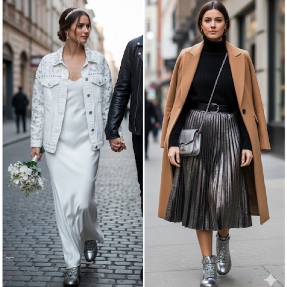 Silver High Top Rhinestone Zipper Bridal Fall Fun Sneaker Size 8.5 - Picture 2 of 10